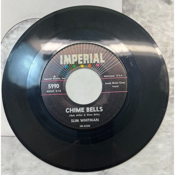 Slim Whitman My Wild Irish Rose / Chime Bells 45 Vinyl Classic Country Imperial - Picture 6 of 6